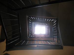 Stairs, we were four flights up